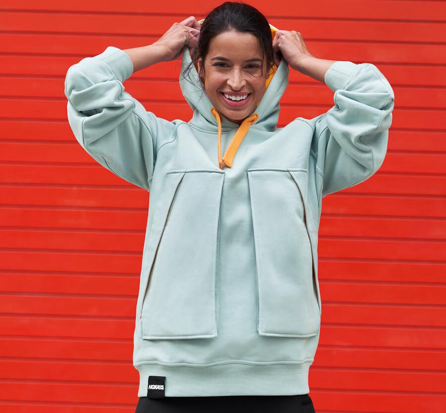 Hoka One One Hoodie Womens Blue - Bondi - 01938MCFR